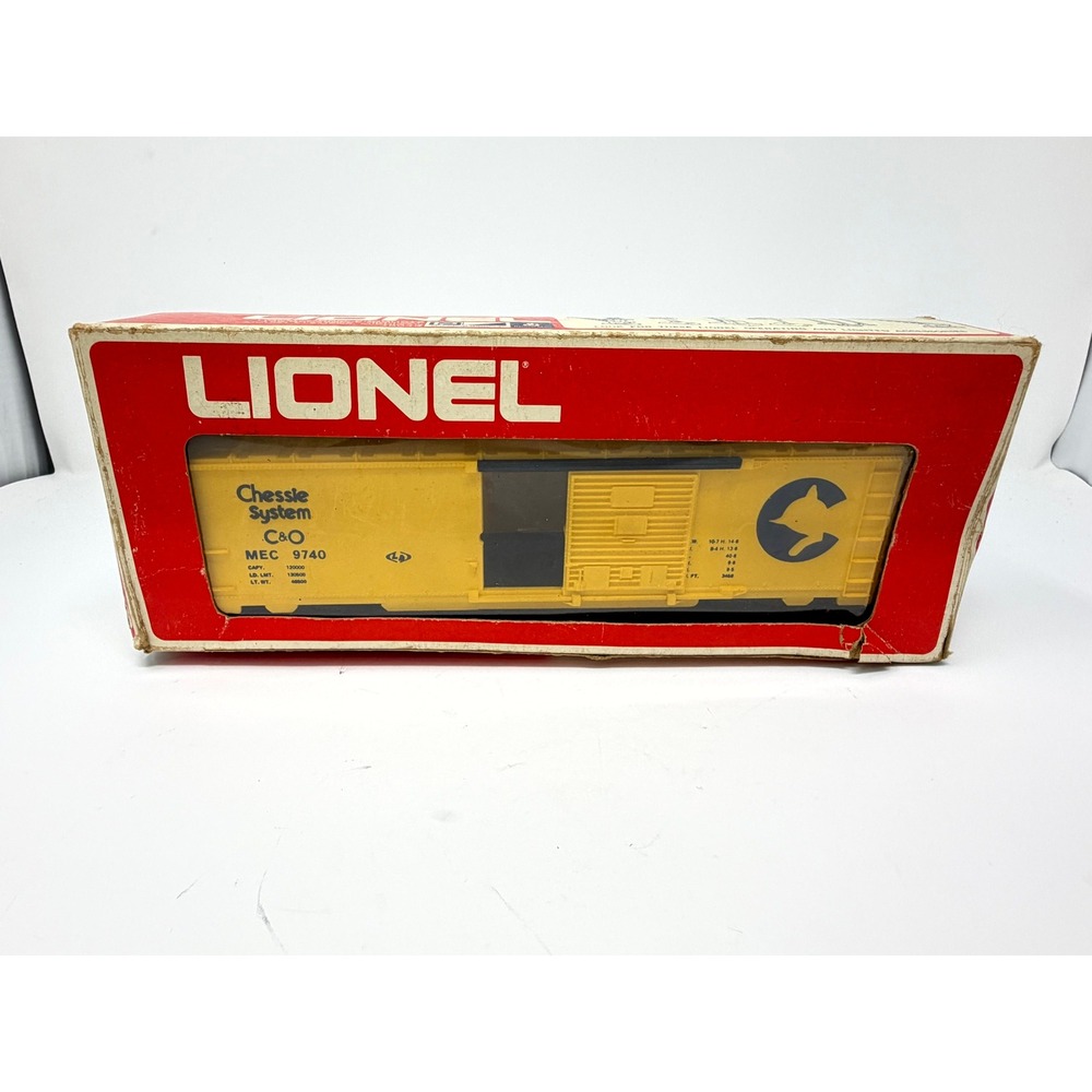 Lionel 6-9740 Chessie System C&O Box Car O Gauge Yellow MEC 9740 Vintage Train